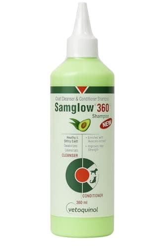 Samglow P-V Coat Cleanser & Conditioner Shampoo for Dogs & Cats, 200 ml, Protein & Vitamin-E Enriched