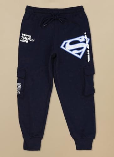 Kidsville Official DC Comic Superman Graphic Printed Regular Fit Blue Jogger for Boys 5