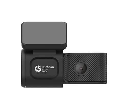 HP Dash Cam F490w: Super HD 1296P, 121° Wide Lens, F2.0 Aperture, Low-Light Clarity, Wi-Fi app (Go Moto Plus), Loop Recording, Parking Mode, G-Sensor, mic, Speaker, 128GB microSD Support 5