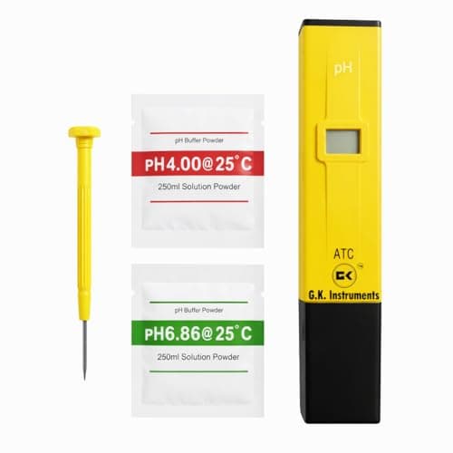 GK Instruments Digital Pen Type PH Meter with Calibration Accessories for Water Testing, Portable PH Tester for Aquarium, Drinking Water, Pool (Pack of 1)