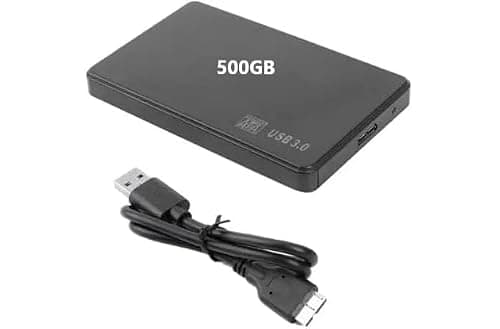 CARE CASE® 500 GB Portable External Hard Disk - USB 3.0 for PC Laptop Windows and Mac, 1 Year Warranty, External HDD - Black (500 GB)
