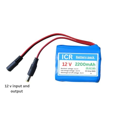 12 Volt Lithium-ion Battery, high Efficiency Long Lasting (2200 mah) 3