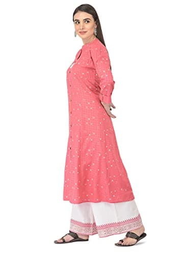 Pistaa's Women's Cotton Salwar Suit (KUPZO_LUDORT_PCH_48_3XL_Peach_XXX-Large) 4