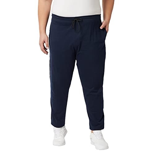 VAISHVIK Mens Extra Large Tracksuit Joggers Lowers Loose Relax Comfort fit India 9XL 56 58 - Dark Navy