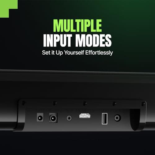 Mivi Fort Hip-Hop 1000 Soundbar | 180 Watts Home Theater Speaker | 2.1 Channel Sound Bar for Smart TV with Wired Subwoofer | Bluetooth v5.3 | Multiple EQ & Input Modes | Made in India 4