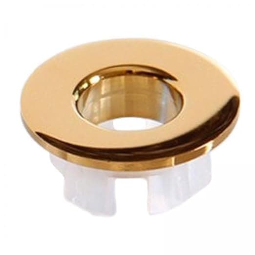6xSink Trim Overflow Cover Bathroom Basin Sink Cap for Home Bathroom Bathtub Gold| Bathroom Tap Fitting| Water Pipe Connector| Plumbing Fixture Set