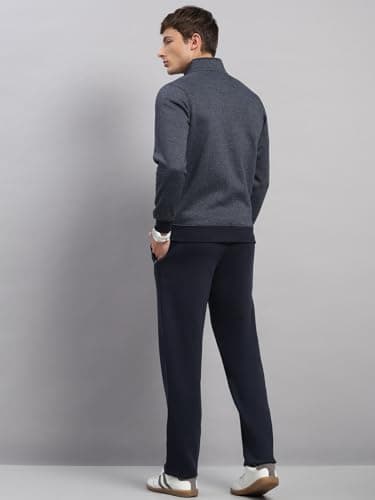 Monte Carlo Mens Regular Fit Embroidery Round Neck Full Sleeve Winter Tracksuit | Men Track Suit | Stylish Sportswear Set with Jacket and Lower | Activewear Set For Men's Navy Blue 3XL (Pack Of 1) 4