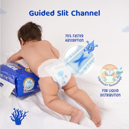 Bumtum Baby Diaper Pants, Small Size 40 Count, Double Layer Leakage Protection Infused With Aloe Vera, Cottony Soft High Absorb Technology 2