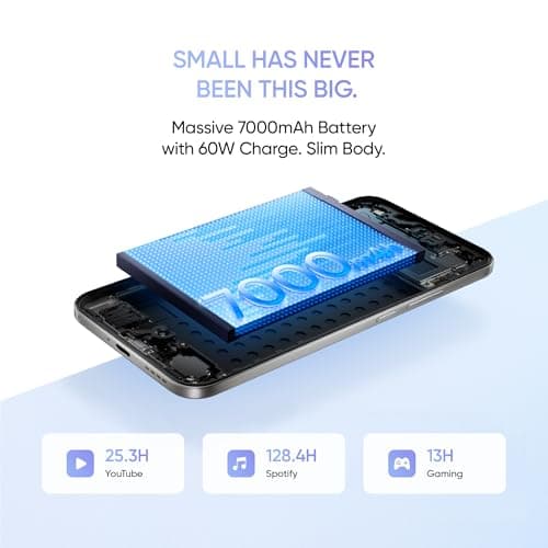 realme 16 5G Smartphone 12GB RAM 256 ROM 6.57" AMOLED 120Hz Display, 7000mAh Titan Battery 60W Fast Charge, Dual 50MP AI Camera, MediaTek Dimensity 6400 Turbo Processor, IP69 Air White 3