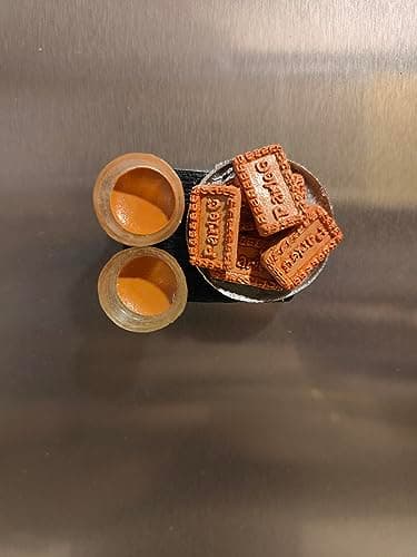 Bumbleberry Chai Biscuit Miniature 3D Food Fridge Magnet | Kitchen Decor | Handmade in India | 3D Fridge Magnets | Best for Gifting 3