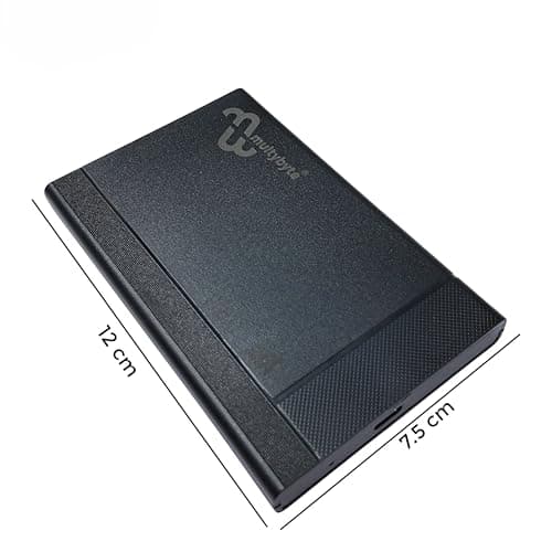 Multybyte HDD Casing 2.5 Sata SSD Enclosure 6Gbps Hard Drive Case Tool Free Sata to USB 3.1 Solid State Drive Enclosure USB C SSD HDD Enclosure Max 2TB Support UASP for 2.5 Inch SSD & HDD 2