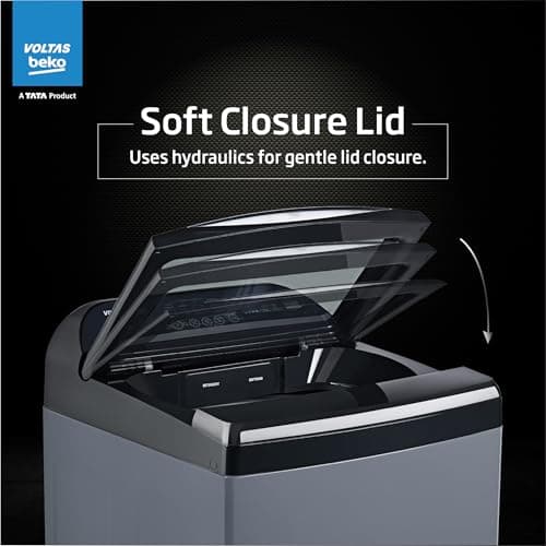 Voltas Beko, A Tata Product 10 Kg 5 Star Fully-Automatic Top Loading Washing Machine (WTL1006UEA/OBS1060, Grey, Double Waterfall Technology) 5