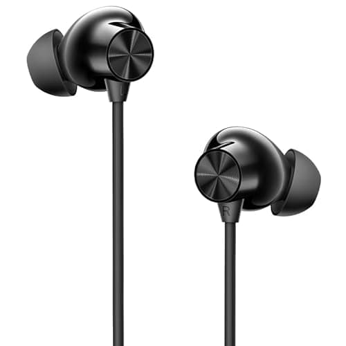 for OnePlus Bullets Wireless Z3 in-Ear Neckband with 12.4mm Drivers, 3D Spatial Audio,10 mins Charge for 27 hrs Playback, AI Call Noise Cancellation, 4 EQ preset (Black & Yellow) 3