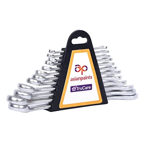 Asian Paints TruCare 12-in-1 Pcs Combination Jaw Spanners Wrench Set | Carbon Steel with Rust & Corrosion Resistant Chrome Plating & Satin Finish | Multipurpose Combination Tool Kit | IS: 2028:2004 2