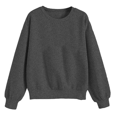 Men’s Cotton Stretchable Full Sleeves Sweatshirt Regular Fit, Round Neck Casual Winterwear for Boys and Mens L340 7800 (34_Grey)