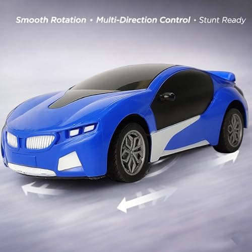 NHR Rechargeable Remote Control Car for Kids and Children, 3D Lights Famous RC High Speed Racing Car, Rechargeable Battery Toy for Boys & Girls Age 3+ (Blue) 5
