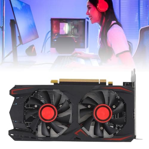 SENECESLI 550TI Compuer Graphics Card, 6GB GDDR5 192BIT Gaming Video Card Supports DVI VGA HD Multimedia Interface, PCIE 2.0 16X, Dual Cooling Fans 5