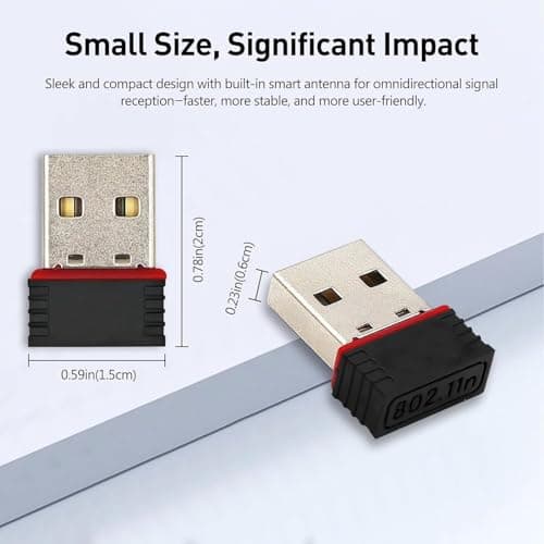 Hexabyte 500Mbps Mini Wireless USB Adapter (Black) – High-Speed WiFi Network Dongle for Desktop PC, Laptop – Supports 802.11n/ac, Plug & Play, Windows/Mac Compatible 4