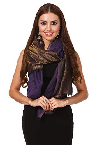 Pashtush Womens Twilight Scarf, Reversible Scarf, Luxury Wool Blend, Ultra soft and Silky, Size 70 x 200 cm, (Twilight Purple) 4