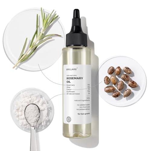 Brillare 10% Rosemary Hair Oil for Hair Growth with 10% Olive Oil & 5% Castor oil | Reduces Hair Fall | Strengthens Hair | Visible Results in 4 Weeks. 4