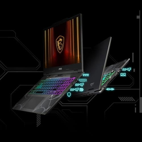 MSI Cyborg 15, Intel Series 2 Core 5 210H, 40cm FHD 144Hz Gaming Laptop (16GB/512GB NVMe SSD/Windows 11 Home/NVIDIA GeForce RTX 5050, GDDR7 8GB/Translucent Black/2.1Kg) B2RWEKG-217IN 4
