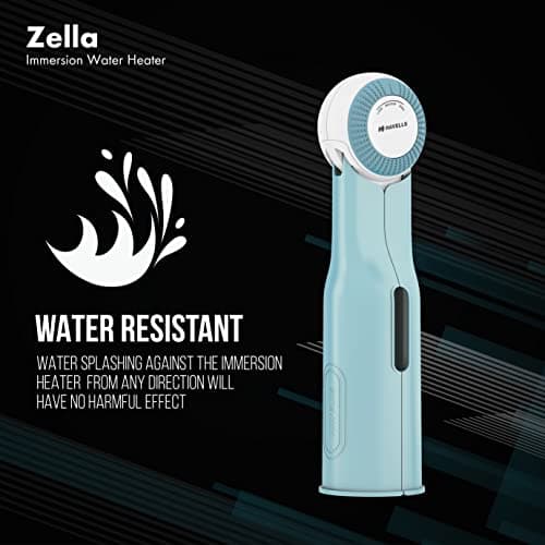 Havells Zella 1000 watts Immersion Heater|Touch Protection Cover|Temp. Setting| Heavy Duty ISI Mark 3 Pin Molded Plug|Protection Cover| Nickel Plating|Automatic Cut off| 2 Year Comprehensive Warranty 6