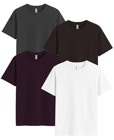 Sleepynuts Women Boyfriend Plain Round Neck Half Sleeve T-Shirt