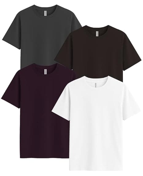 Sleepynuts Women Boyfriend Plain Round Neck Half Sleeve T-Shirt