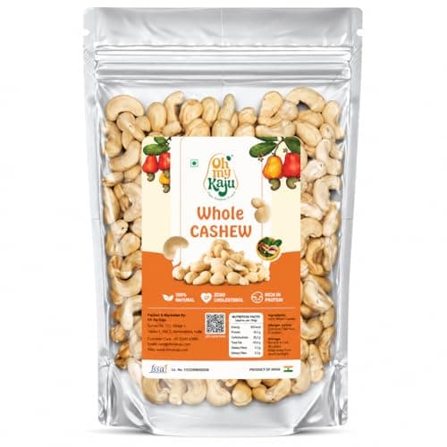 Oh My Kaju™ Premium Konkan Jumbo King Cashew W180 | King Kaju Nuts | Goa Origin Big Large Size Cashews – High Protien I Fresh Kaju Nuts | Zero Cholesterol I Goa-Origin Style I Gourmet Healthy Snacks f