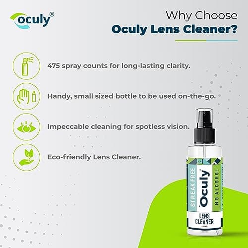 OCULY 100ml (Pack of 2) Spectacle Lens Cleaner with Japanese Microfiber Cloth & Mini Screwdriver,Liquid Cleaning Kit for Blue Filter antiglare Glasses, Goggles, Laptop Screen 3