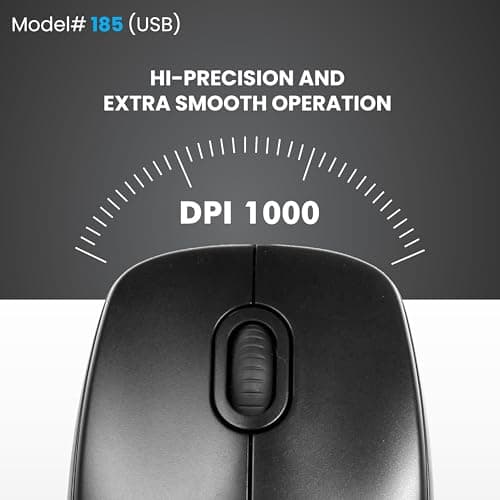 ProDot Wired Mouse - Ergonomic Design, Precise Tracking, Universal Compatibility - Ideal for PC, Mac, Gaming, and Office Use (Black) 3