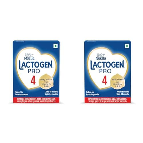 Lactogen Nestle Pro 4, Follow-Up Formula With Iron, Whey Protein And Vitamins Powder, Infant, After 18 Months Up To 24 Months, Bag-In-Box Pack, 800g (Pack of 2)