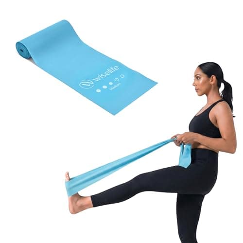 Wiselife Professional Latex Resistance Thera Band 100% Natural Latex Resistance Band | for Warm Up,Stretching,Cardio,Strength Training,Home Fitness,Exercise,Gym Workout & Yoga (Blue)