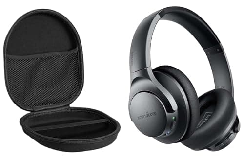 VERTUS® Headphone Carrying Hard Storage Bag Pouch Case Cover for Anker Soundcore Q10/ Life Q20I / Q20i / Q30 / Q35 / H30i / Q20 / Q40 / Q45 / Q20+ (Black)