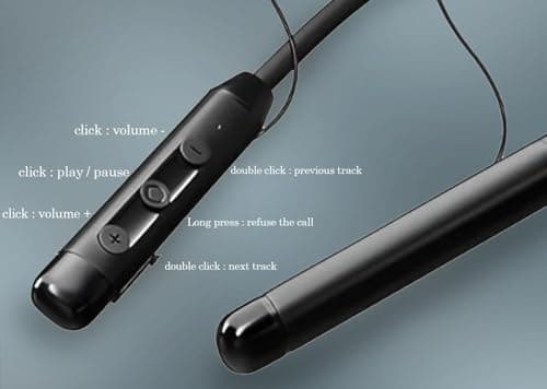 JGD Boom J7 Bluetooth Earphones with 13mm Drivers, Rich Music Experience, 25 Hours Playtime, Type C Fast Charging, Neckband Earphones with Magnetic earpiece,Voice Assistant and Mic (Black) 2