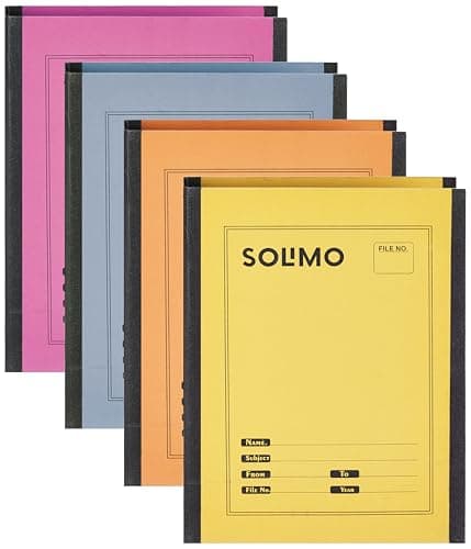 Amazon Brand - Solimo A4 Size Paper Folder Cobra File | 2D Ring Mechanism for Organizing Documents, Reports, Homework, Medical Files, and More | Light Weight and Durable | Pack of 4