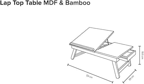 Intrahuas Wood Extra Large Multi Tasking Height Adjustable Foldable Portable Laptop Table, Activity Table/Study Table/Writing Study On Bed Table for Home(Blue) 3