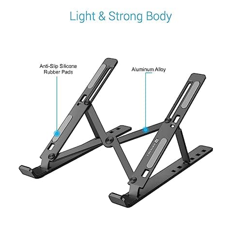 My Buddy K Portable Laptop Stand with Adjustable Height, Foldable, OverHeating Protection for Laptops & MacBooks 2