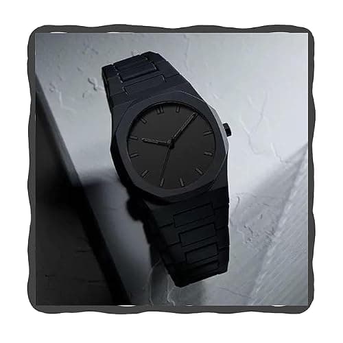 SELLORIA Modern Arabic Numeral Watch with Polycarbonate Band, Octagonal Case, Analogue Display for Man