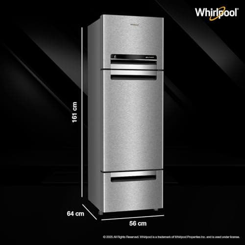 Whirlpool 235 L Frost Free Triple-Door Refrigerator (FP 253D PROTTON ROY RADIANT STEEL(Z) Double Door Refrigerator space) 6