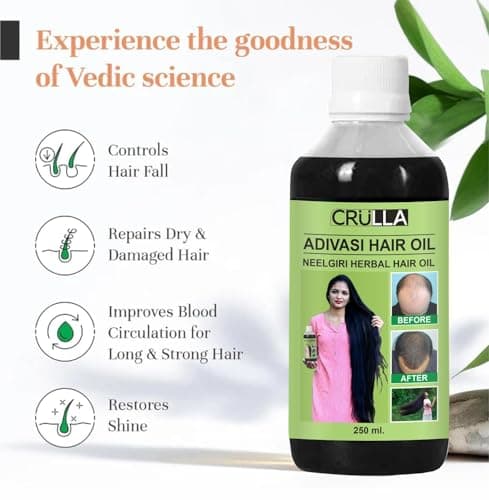 Original Aadivashi Hair Growth Oil 250 ML Ayurvedic Adiwasi Herbal Kesh tel with Natural Rosemary essential & Biotin for Control Hairfall anti-dandruff Adiwasi Hair Oil Original Pack of 1 4
