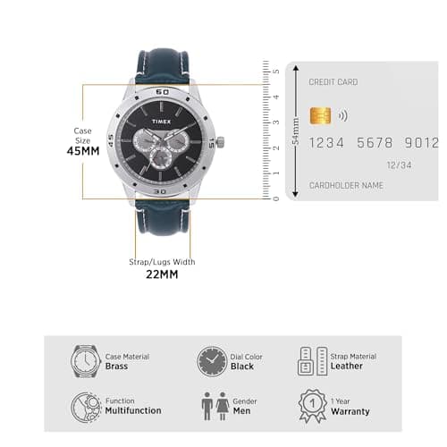 TIMEX Round 45mm Black Dial Analog Men Watch - TW000U912 3