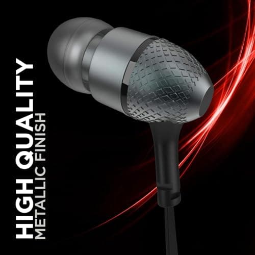 Dxebec Original for Boat Bass Heads 225 Wired Earphones with Built-in Mic and Noise Isolation Feature with Strong Bass and Comfortable Fit for Android Mobile (Black) 2