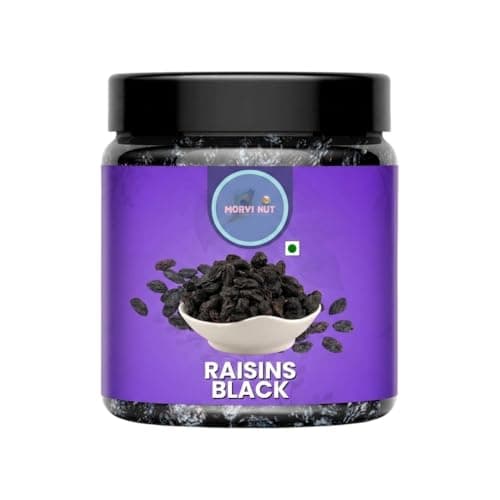 MORVI NUT Black Raisins (Kali Kishmish) 250gm | Premium Seedless Dry Grapes | Naturally Sweet, Soft & Fresh | Rich in Iron & Fiber | Healthy Dry Fruits | Hygienically Packed
