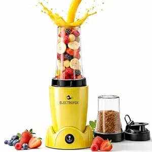 Electrofox Belndo+ 2 Jar Bullet Nutri 750 W Juicer Mixer Grinder (2 Jar Nutri Blendo+ | 2 Jars | Yellow) 2 Year Warranty