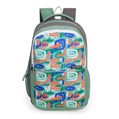 Provogue Vortex EasyGo Laptop Backpack 33L - School Bag for Girls & Boys with 3 large compartments | With Organiser, Bottle Holder & Laptop Compartment, Green