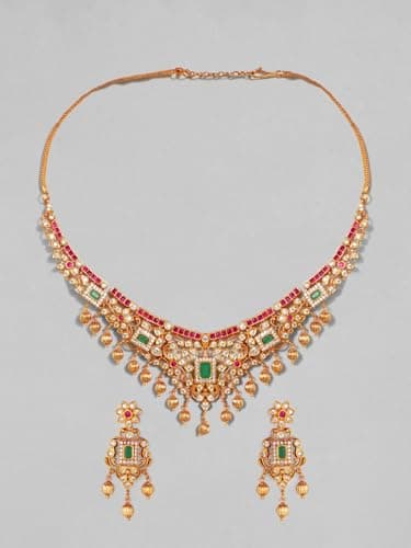 Rubans Jewellery Set Ruby Statement Traditional Women Wedding Fashion Trendy Gift for Women & Girls 5