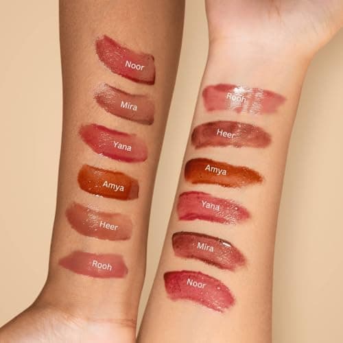 MyHues HyGlow Lip Elixir Lip Gloss for Women | Lip Oil, Infused with Jojoba Oil, Almond Oil, Plant Derived Squalane & Shea Butter, Nourishing | Moisturizing and Hydrating, Glossy Finish Rose Pink – Ya 5