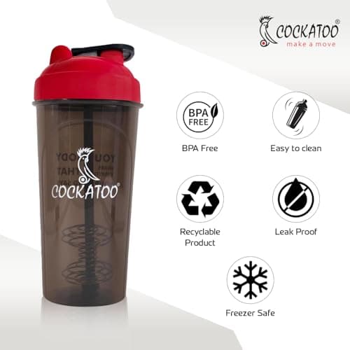 Cockatoo CS-01 Plastic Shaker Bottle (Red, 700 Milliliters) 3