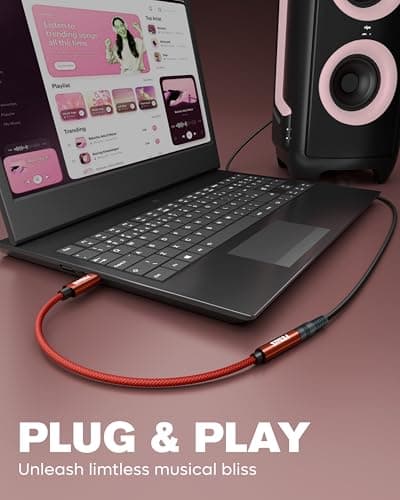 FEDUS Novus USB Type C to 3.5mm Audio Jack Adapter Connector, DAC Chip Headphone Earphones Converter Aux Dongle Cable Compatible with Mobile, iPhone 15/16, Samsung S24/S23/S21, OnePlus, Pixel, iPad 5